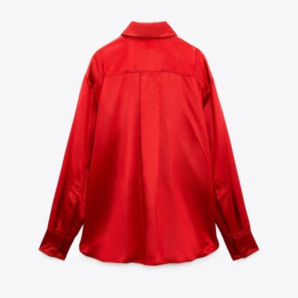 ZARA PURE SILK MODEST BLOUSE - NWT - Picture 2 of 4